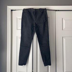 Black Cheetah Denim Skinny Jean